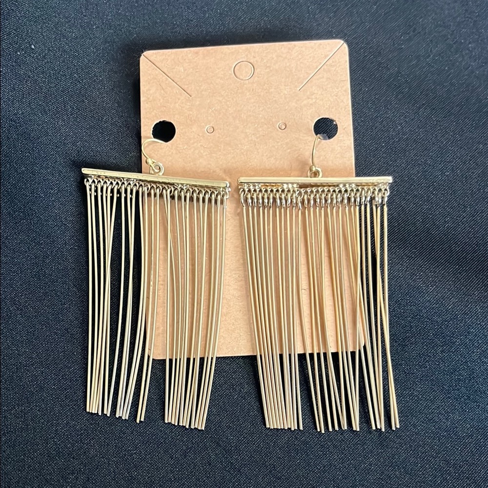 Elegant Gold Fringe Earrings